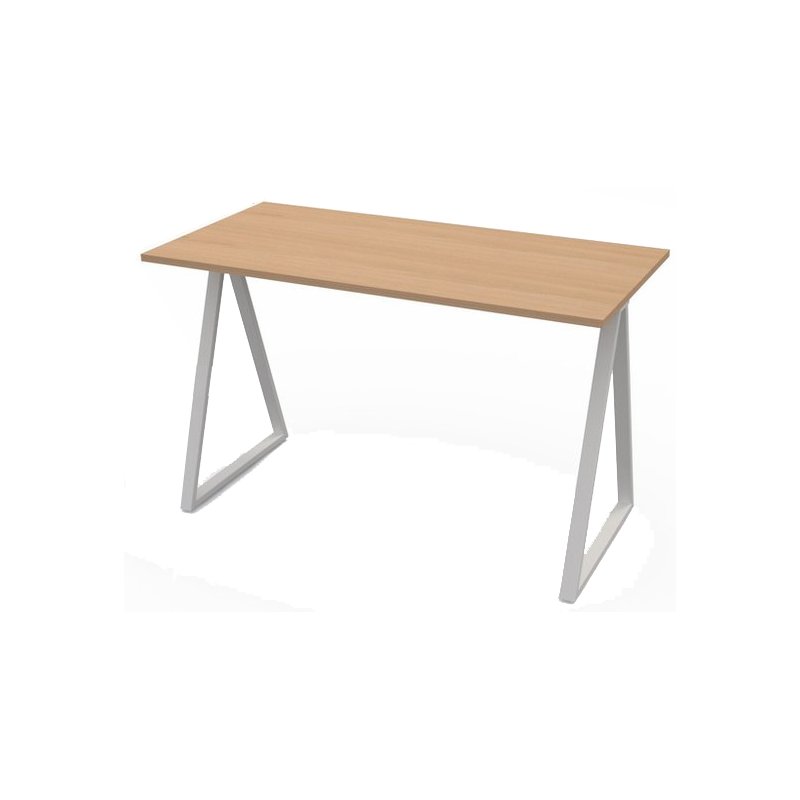 PAPERFLOW easyHome LV9 desk, white/beech, 111×60×74 cm